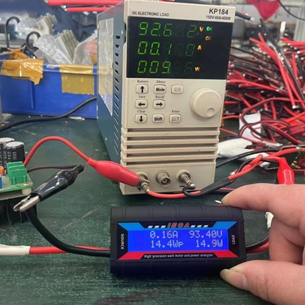 200A Digital LCD Watt Meter for Solar Panels & Wind Turbines – Backlit Display
