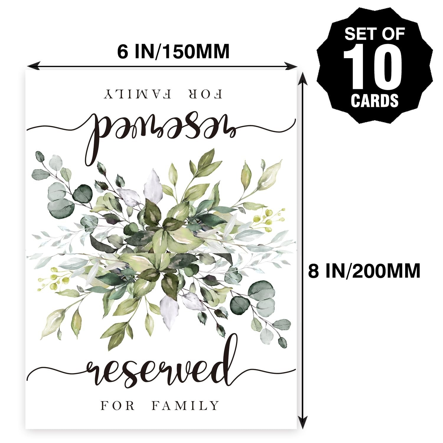 10 Rustic leaf Reserved Sign Reserved Table Sign Table Tent Wedding Sign Gue…