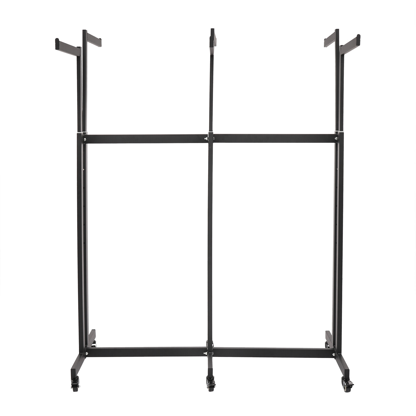 6 Arms Clothing Display Retail Rack Adjustable Floor Standing Metal Garment Rack