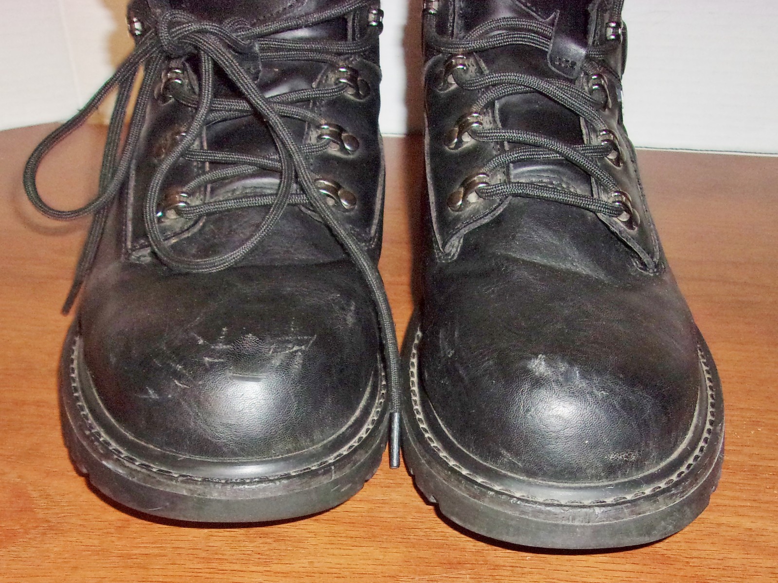 NAUTICA Lucero Men’s 10 M Black High top Lace-up Work Boots Shoes Steel Toe
