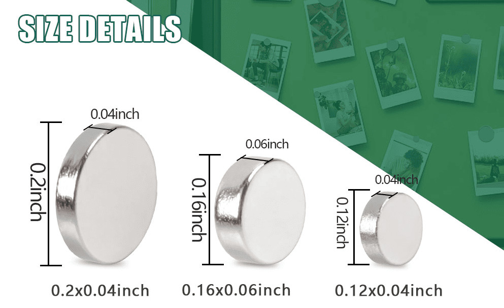 330 Pcs Small Neodymium Disc Magnets Strong, 3 Different Mini Size Round Rare Ea