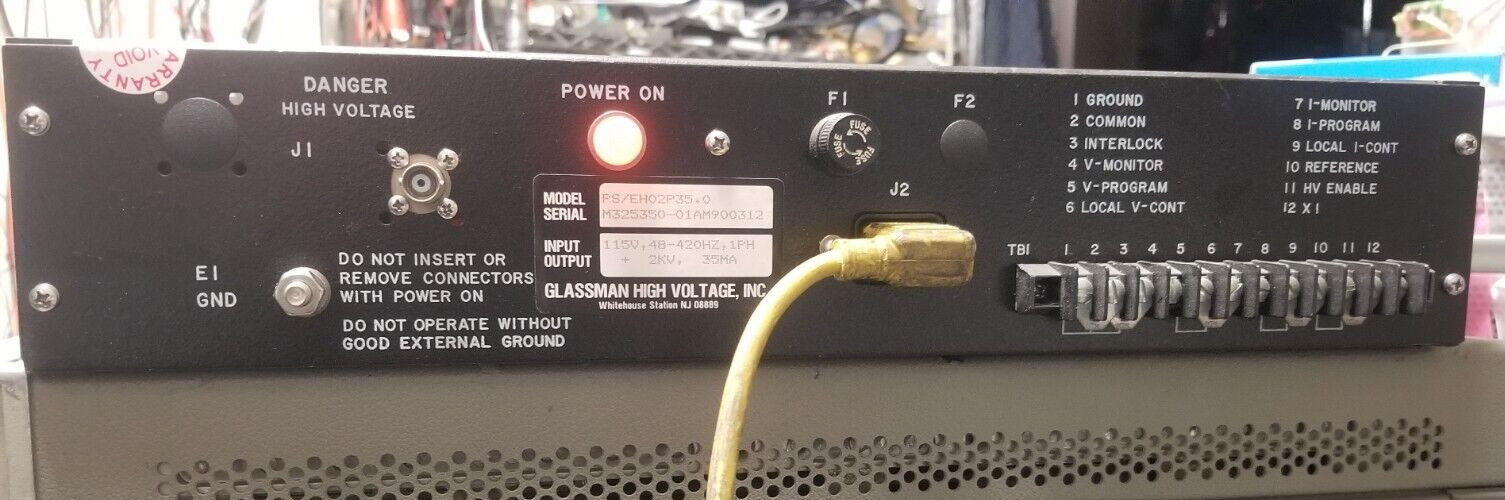 2000V Adjustable Power Supply TESTED OK 0 to 2000V, 35mA, 70W Glassman EH02P35.0