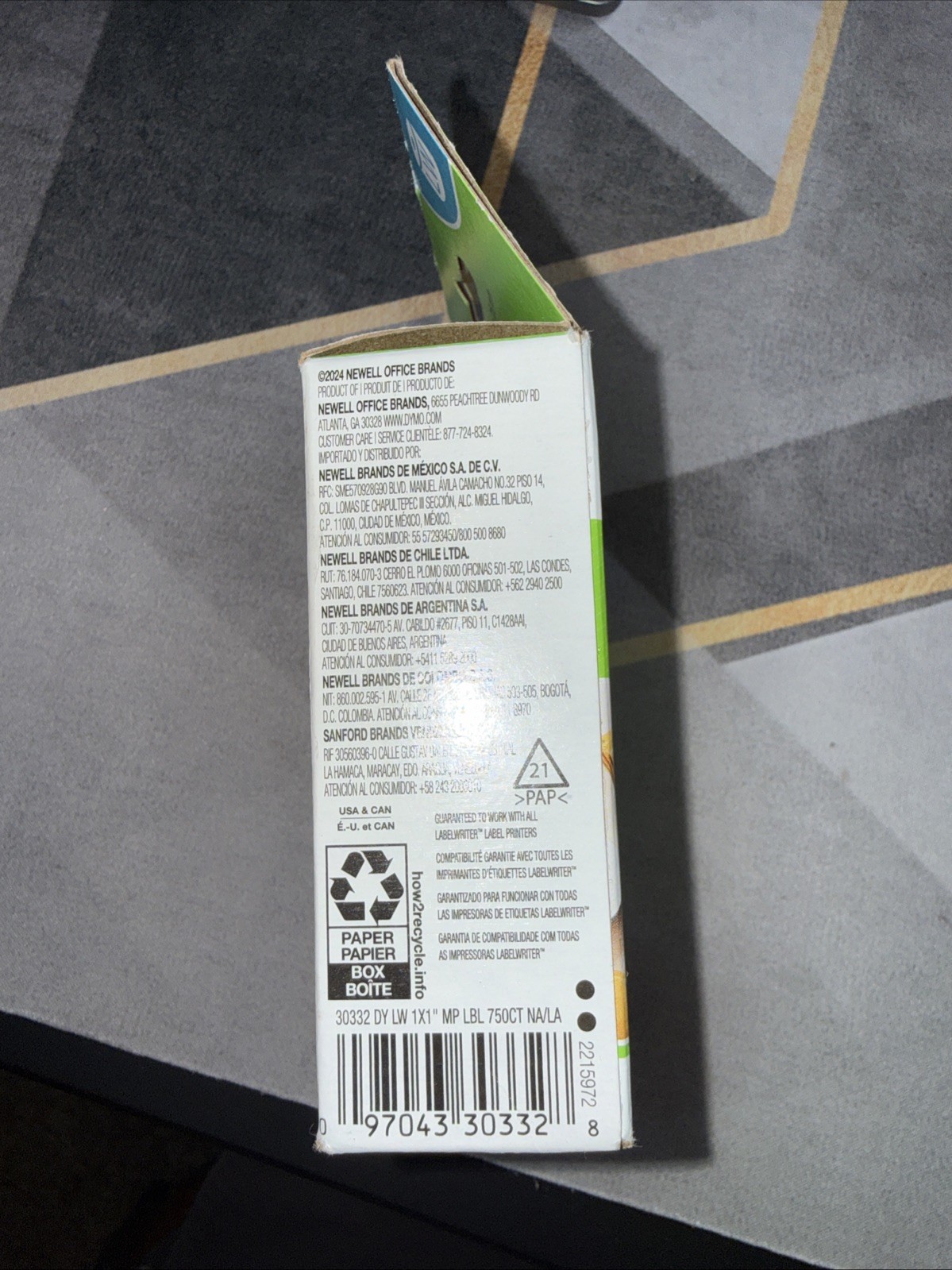 Dymo White Label – 1″ X 1 Roll, 750 Multipurpose (30332)