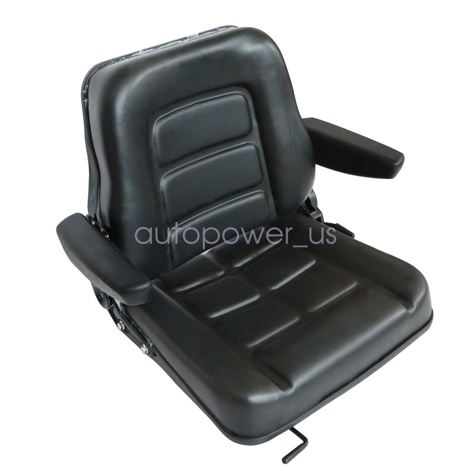 Lawn Mower Tractor Forklift Seat Excavator Universal Adjustable Backrest Armrest