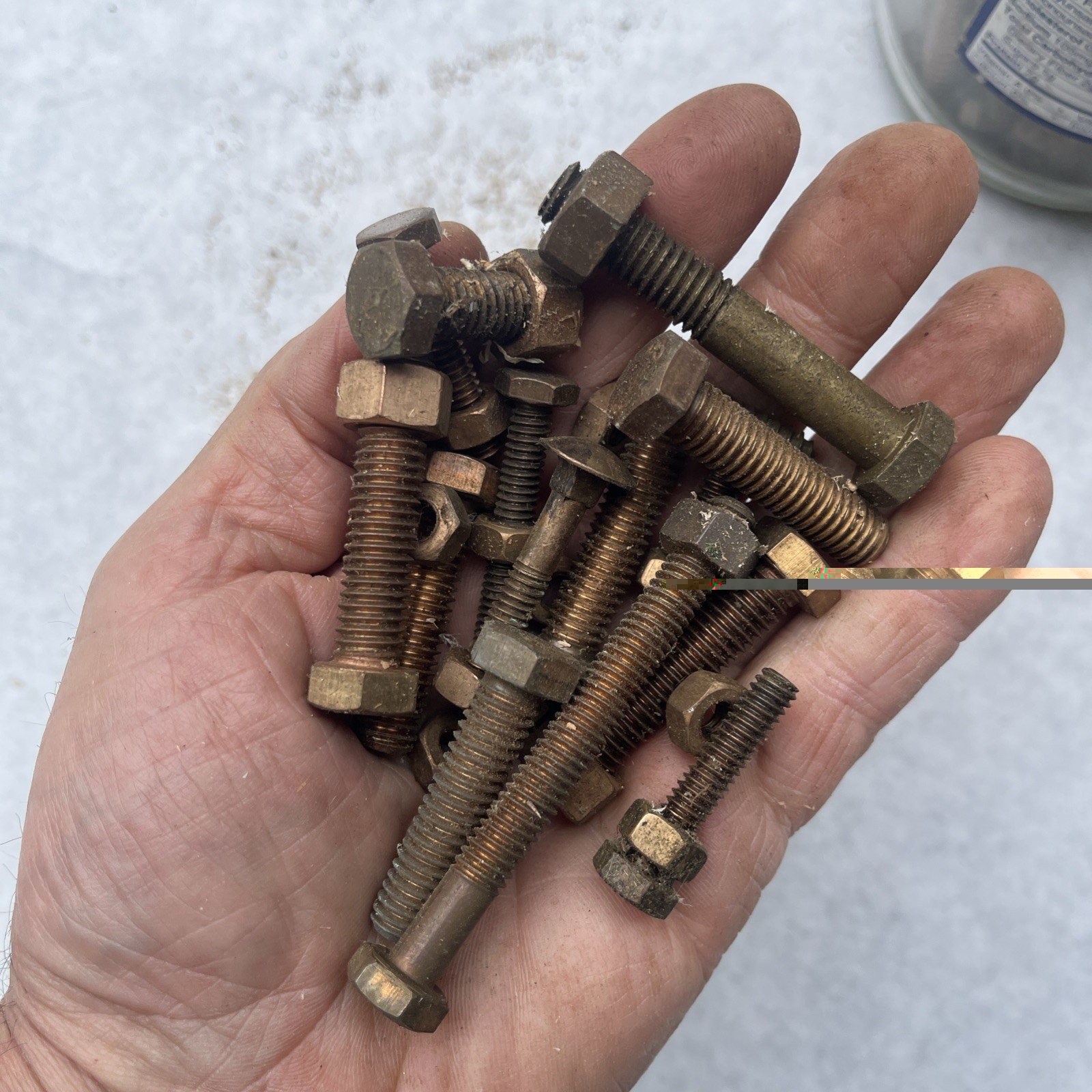 Over 5 Pounds Brass Bronze Cap Screws Etc 1/4 ,5/16 ,3/8