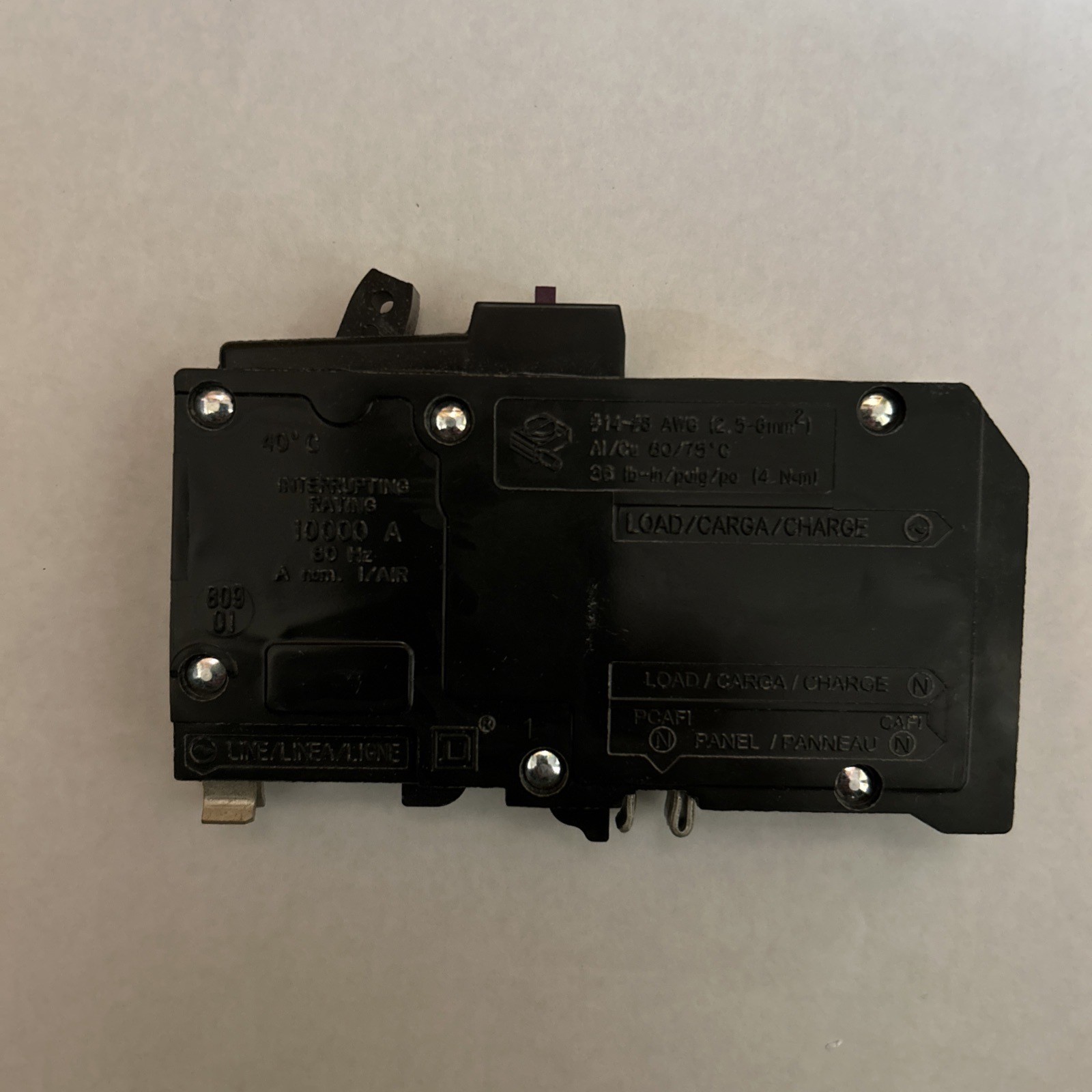 Schneider QO120PDF Square D QO 20A 1 Pole 120V Plug-in Mount Dual Function Mini