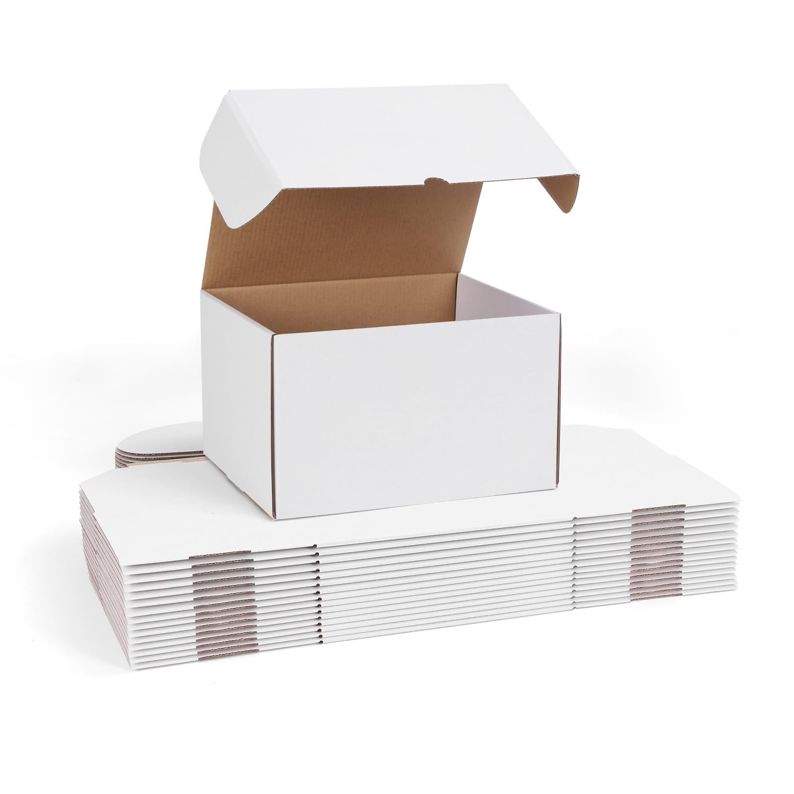 10x8x6 inches Shipping Boxes White set of 15, 10 x 8 x 6 Corrugated Cardboard