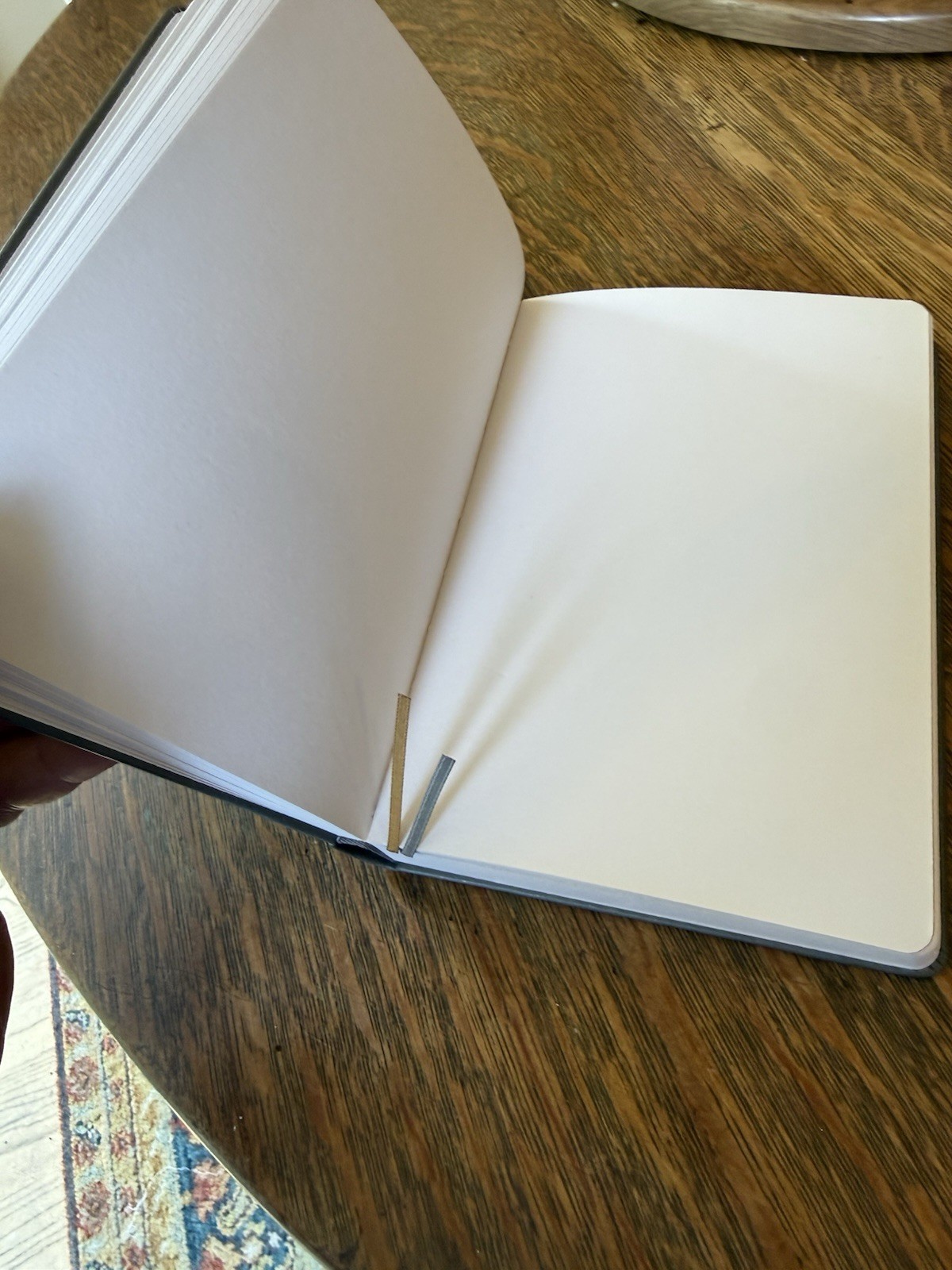 Two Journals Blank Pages One Carved Leather Bound, One Spiral Bound Leatherette