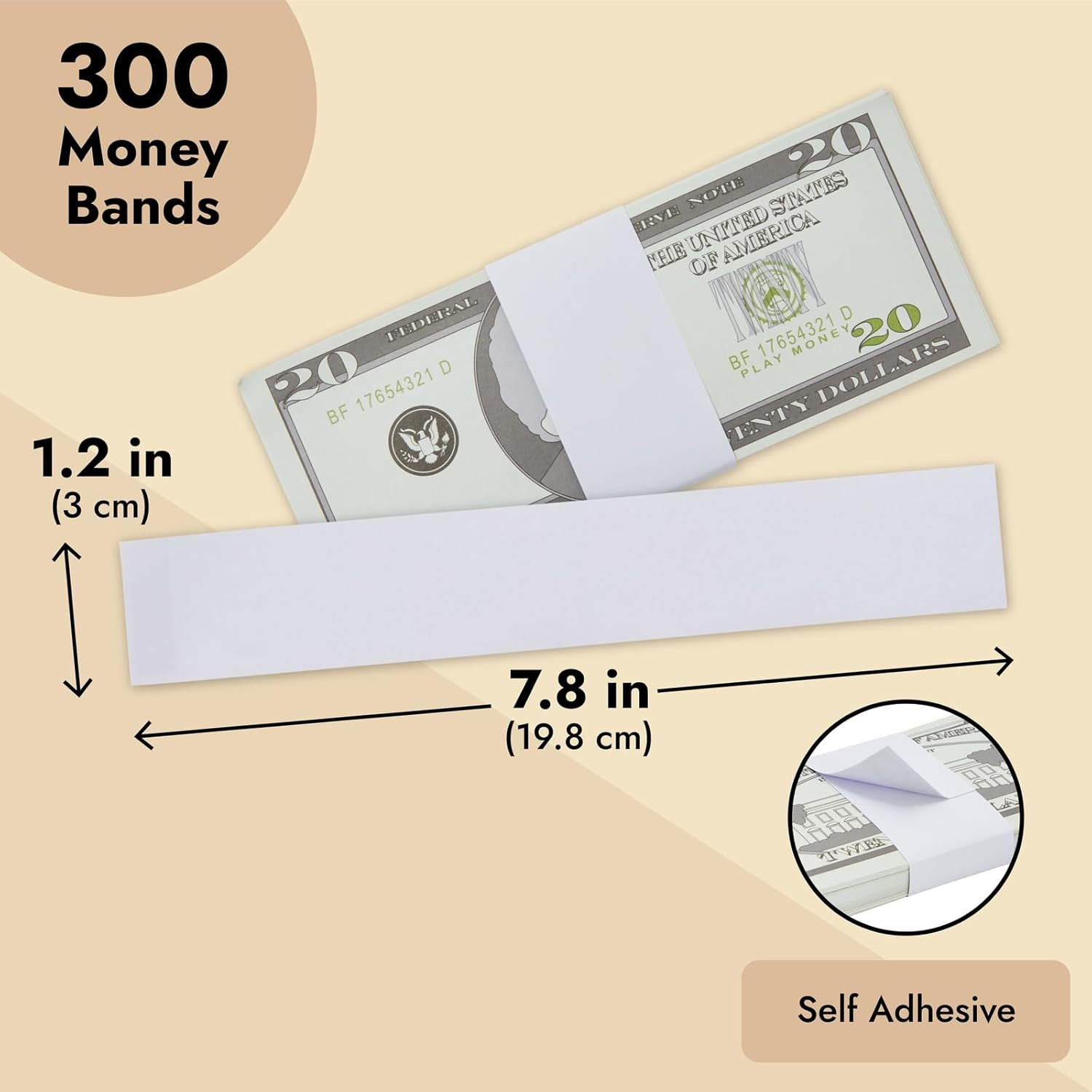 Juvale Money Bands – Secure Bundling & Cash Wrappers – Customizable Blank Curren