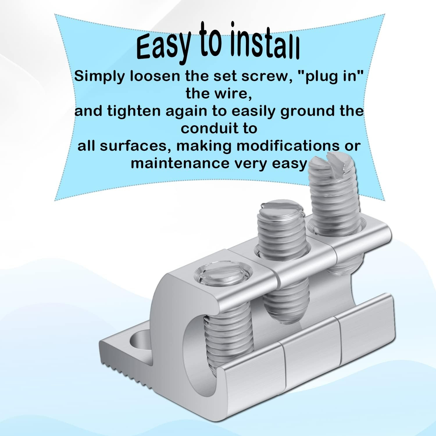 Pool Bonding Lug with Corrosion-Resistant and High-Conductivity Aluminum, 4-14 W