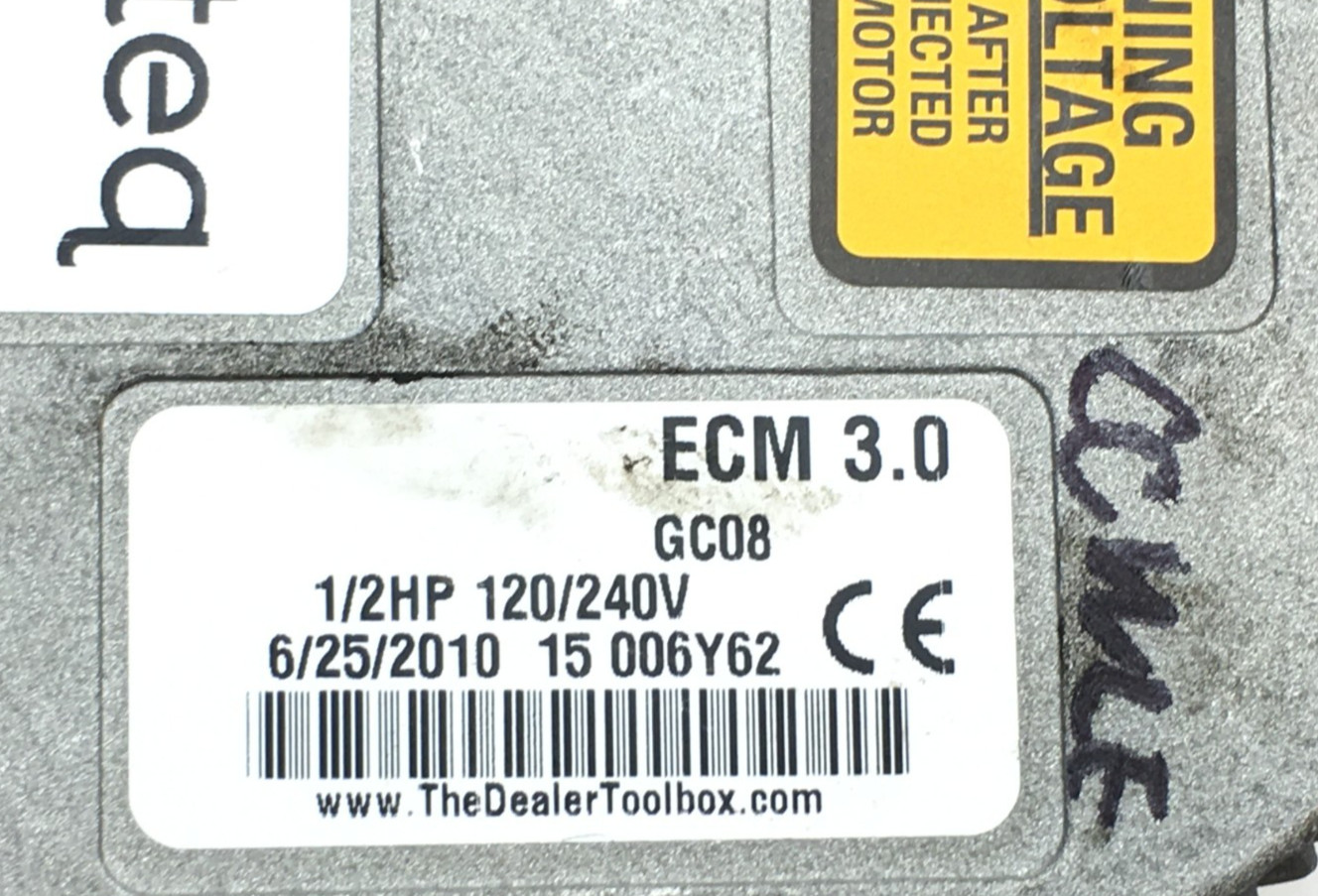 Genteq ECM 3.0 GC08 Module Only 1/2HP 120/240V CCWLE used #J143