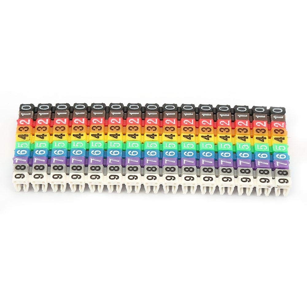 Clip On Wire Markers Wire Number Labels Colorful Cable Numbering Marker Tube For