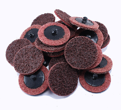 200 Pack – 2″ Roloc Surface Conditioning Discs Medium Red Quick Change Prep Pads