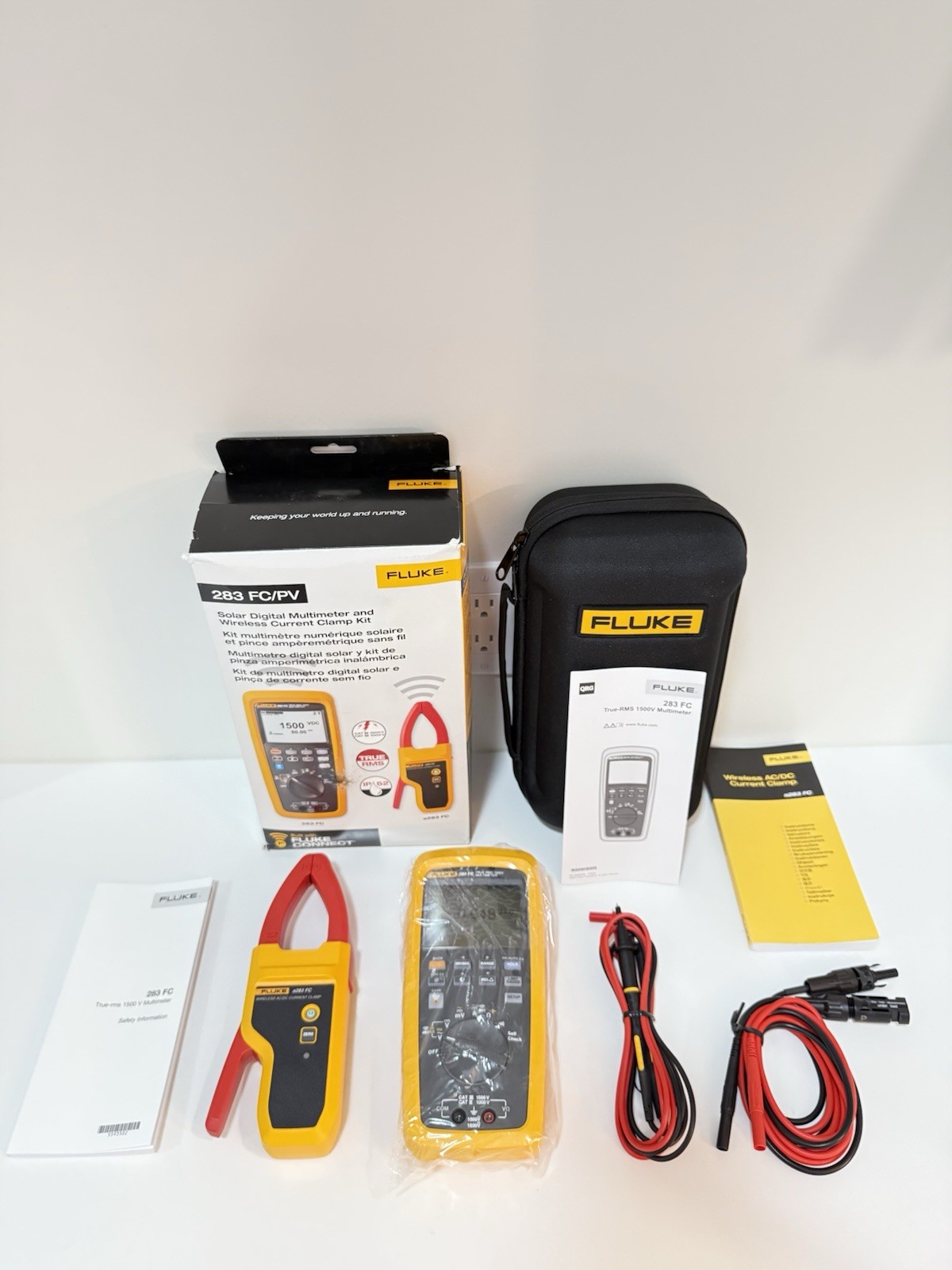 FLUKE 283 FC/PV SOLAR DIGITAL MULTIMETER & WIRELESS CURRENT CLAMP MFD-2025