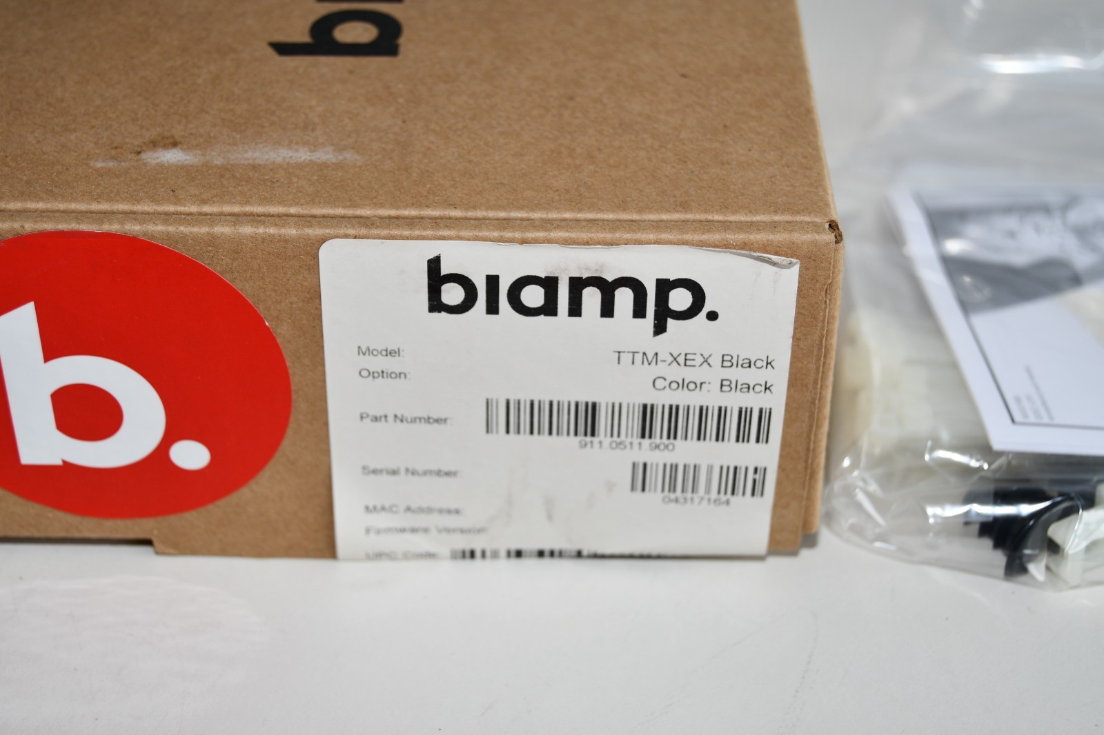 ^ Biamp TTM-XEX Black- Beam Tracking Microphone Table Top #X7349