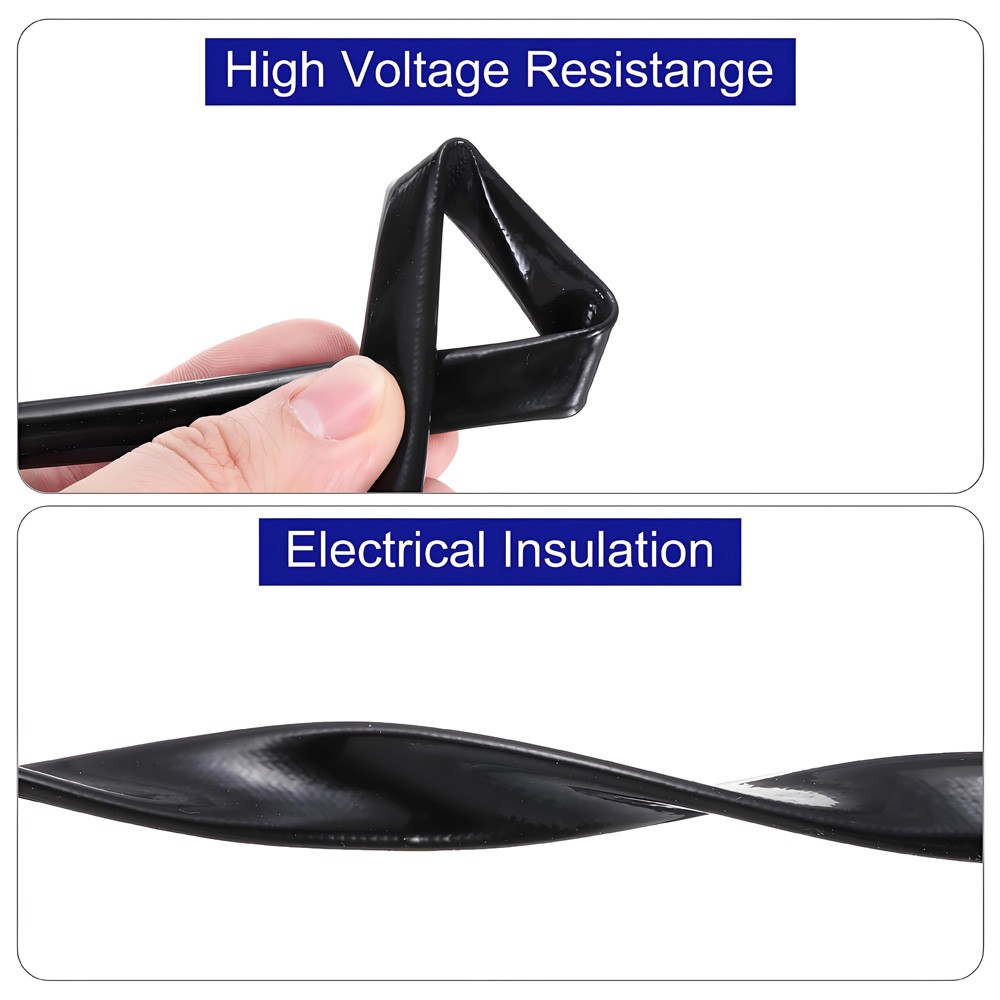 Silicone/ Fibreglass Fire Sleeving Black Protective Heat Shield Sleeve 4mm-100mm