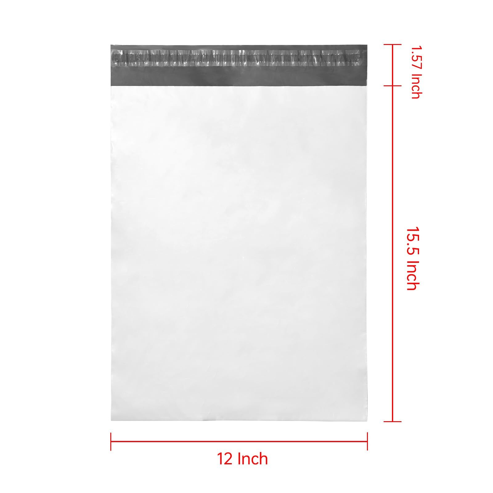 100 ct 12×15.5 Self-Seal Poly Mailers Tear-Proof Water-Resistant Lightweight