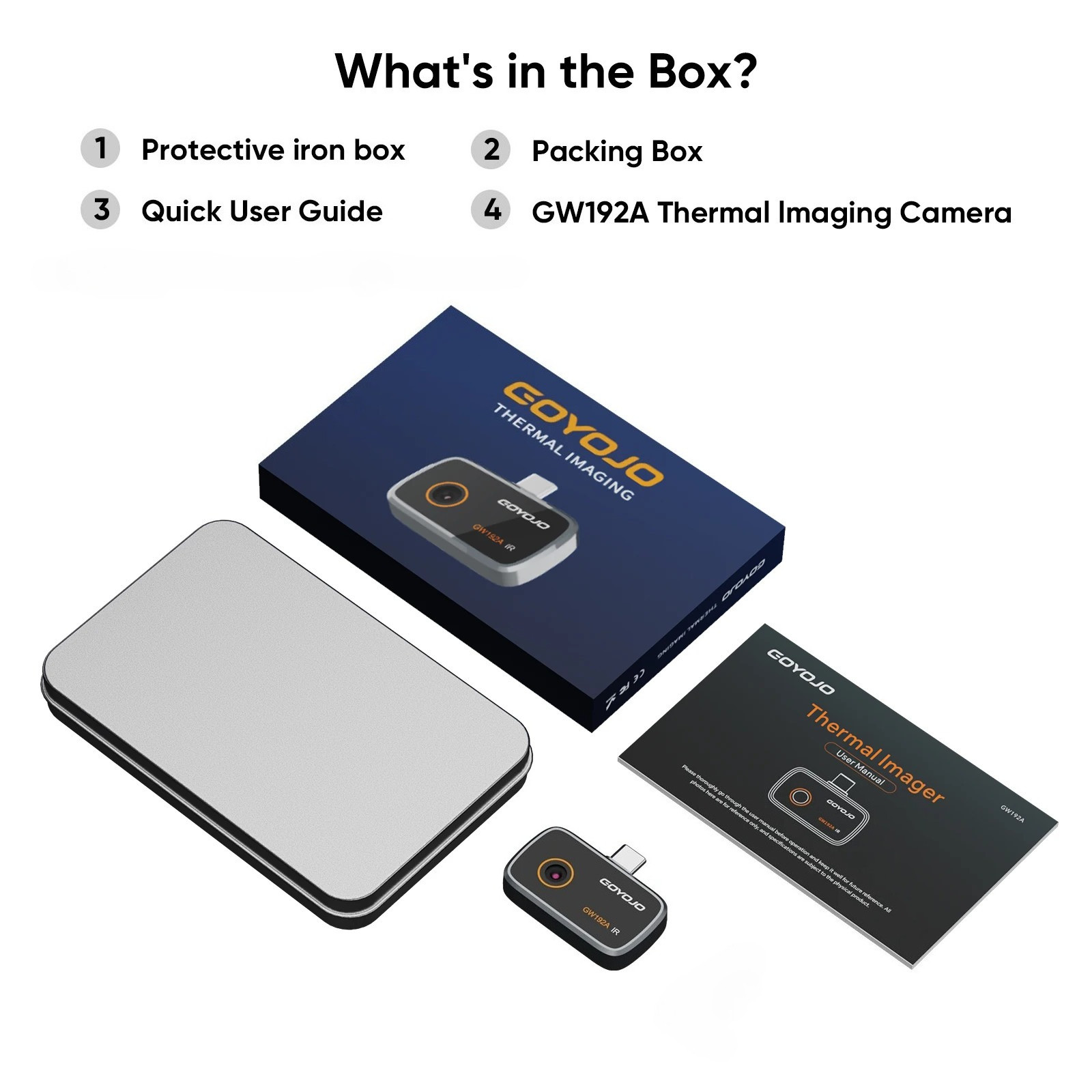 GOYOJO Thermal Imaging Camera Infrared Imager Camera for Iphone Andorid USB-C