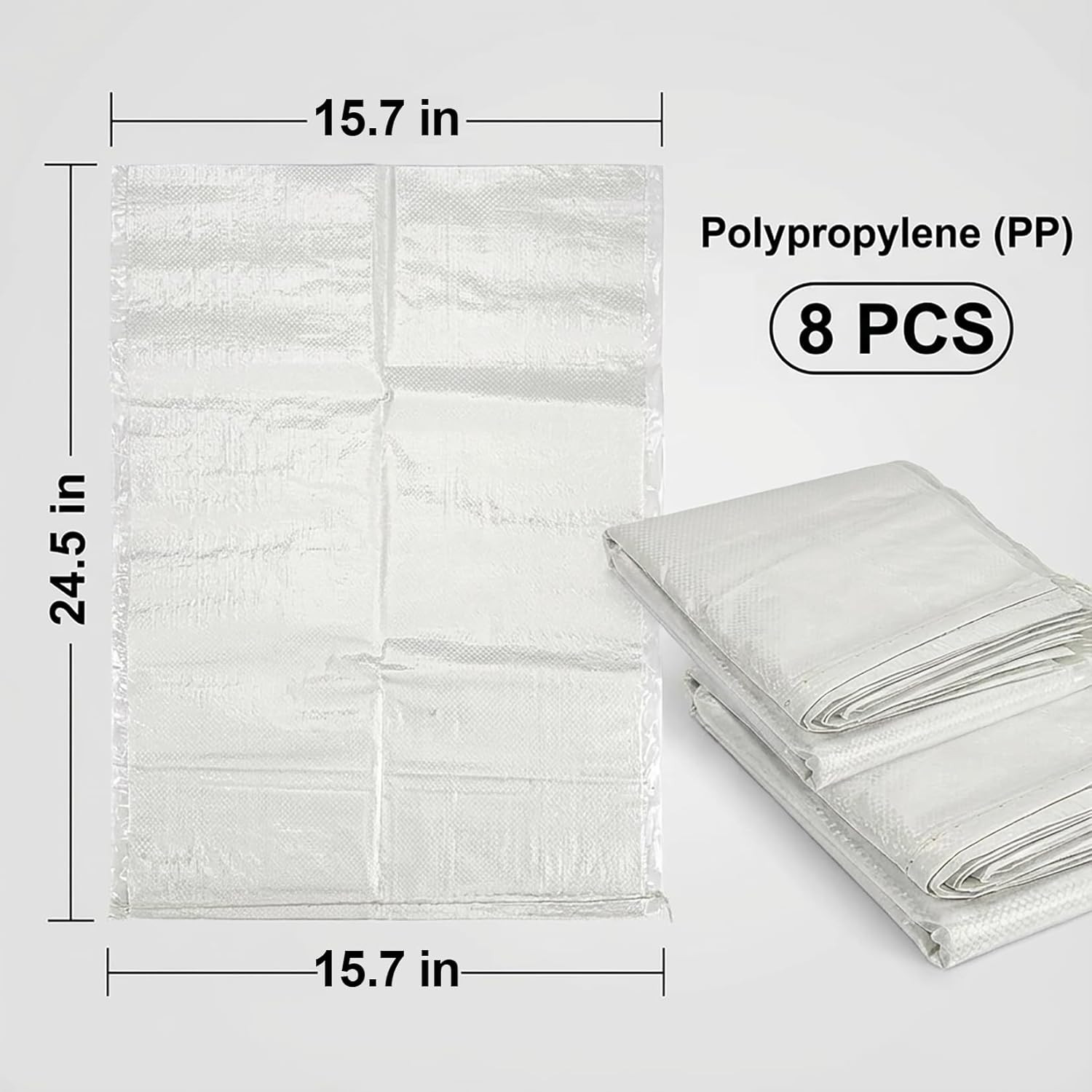 Heavy Duty Woven Sandbags 8PCS – Reusable Flood, Construction & Storage Bags