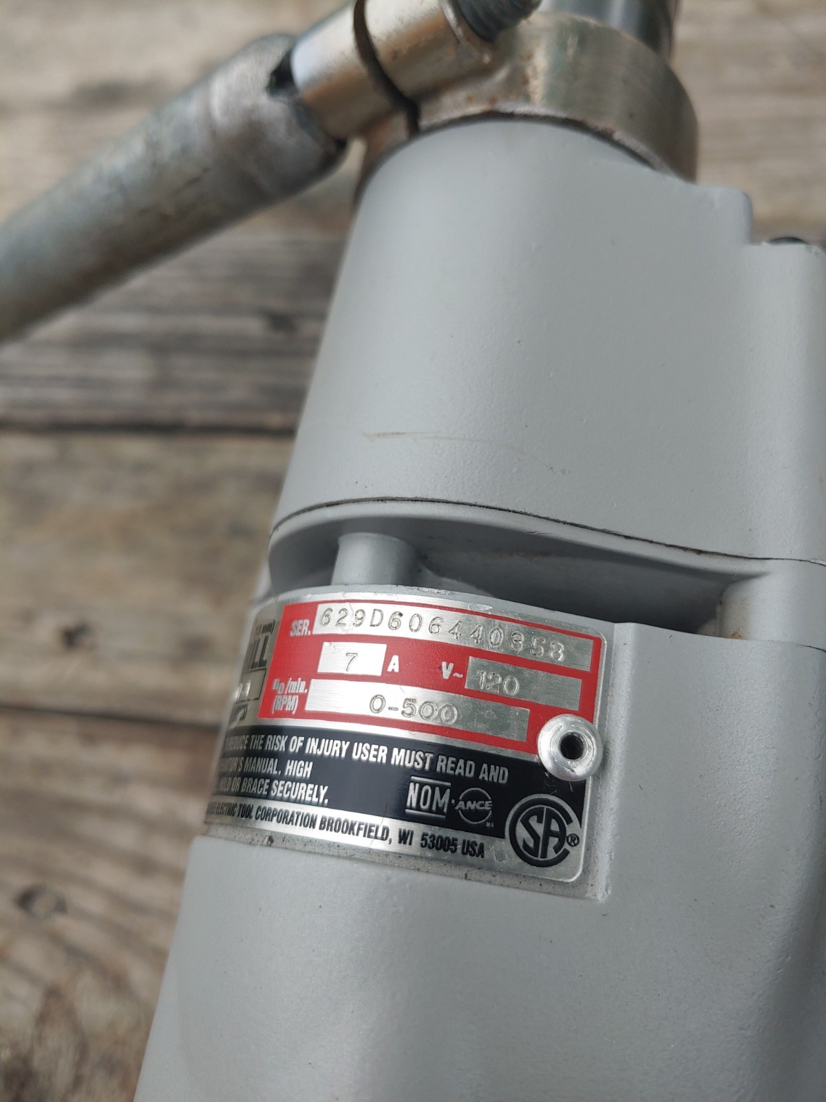 Milwaukee 1107-1 1/2″ Heavy Duty D-handle Drill. USA. Serviced.