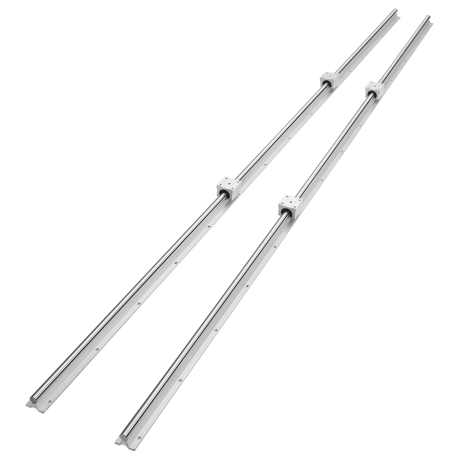 VEVOR 2PCS SBR20 1800mm Linear Guide Rail Slide Rail 4 PCS SBR20UU Bearing Block