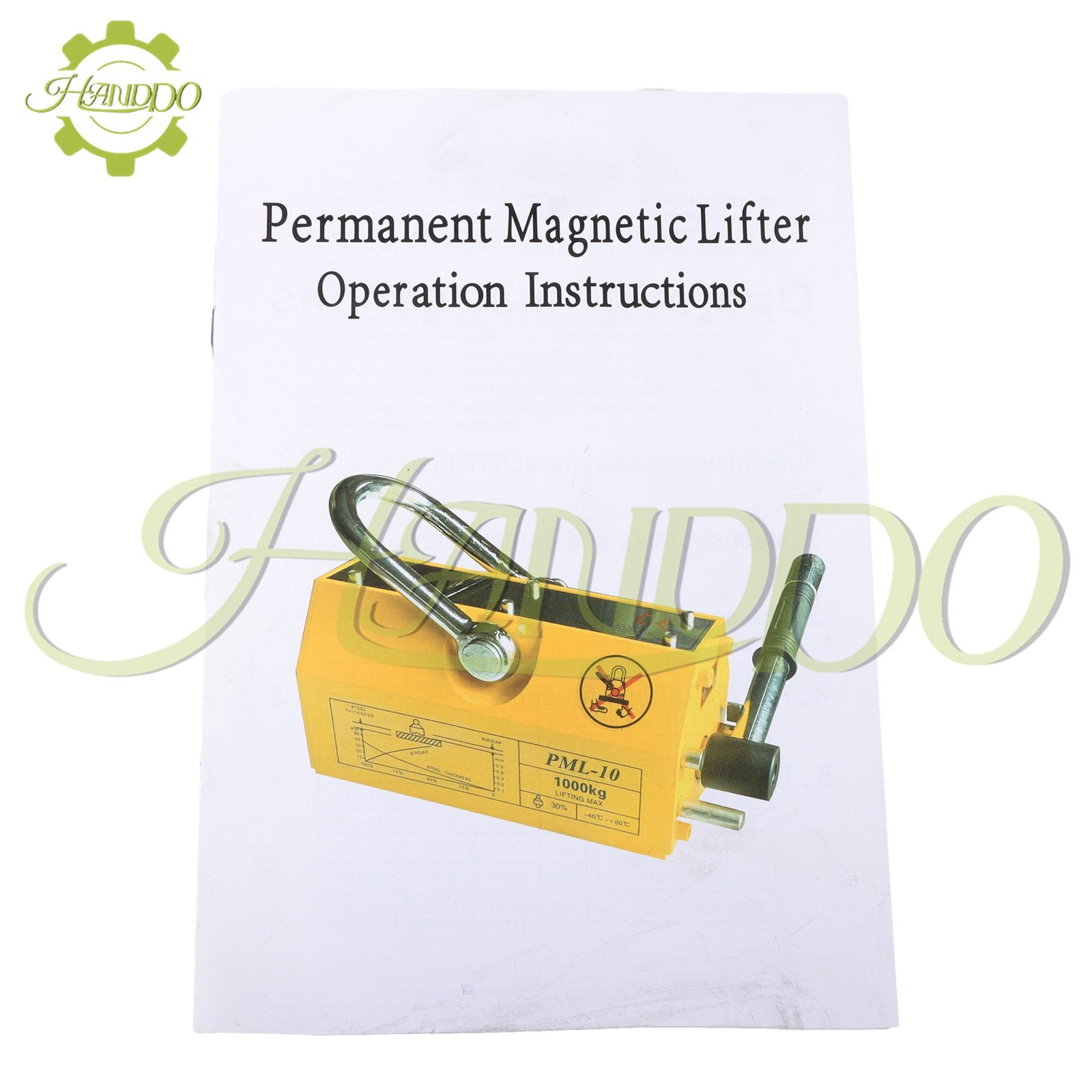 Permanent Magnetic Lifter Lifting Magnet 2200 lbs/1000 kg 2 Safety Factor Orange