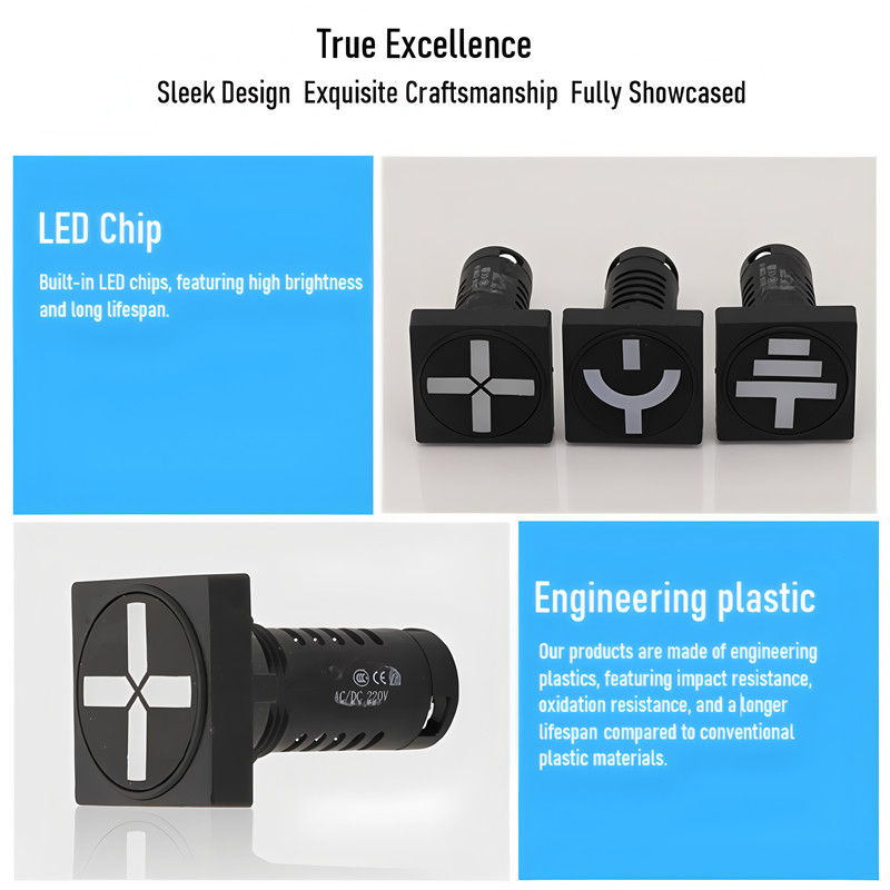 Red-Green LED Signal Lamp for Electrical Panel & Fault Detection in Control Box