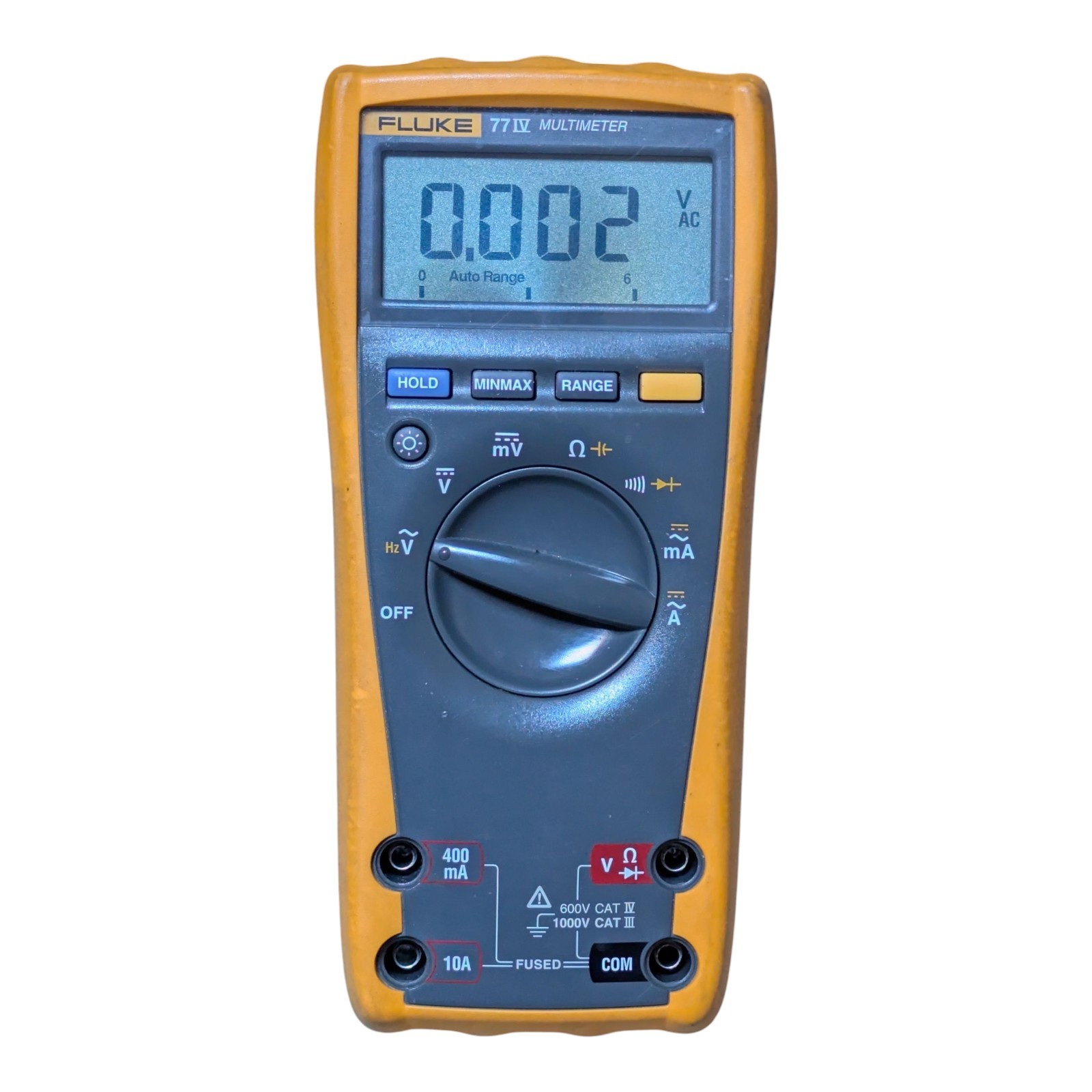 FLUKE 77-IV Multimeter W/ Leads + Magnetic Hanging Strap TPak Very Nice