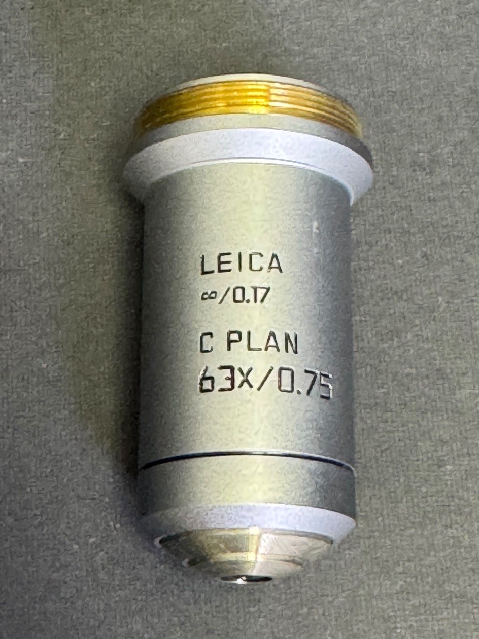 Leica C Plan 63x/0.75 Microscope Objective Lens Infinity ∞/0.17 506100 LAB