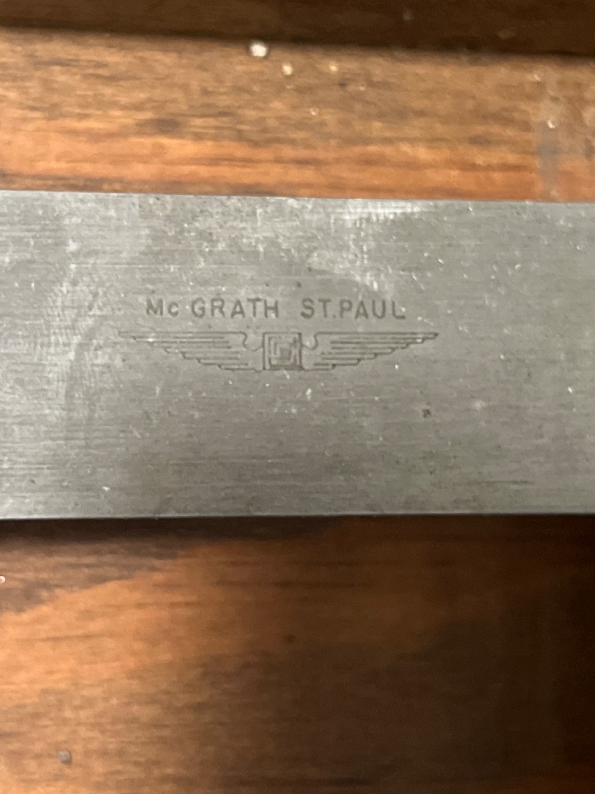 Vintage McGrath Vernier Height Gage in wooden box. St Paul.