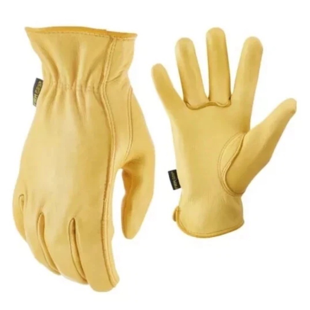 NWT Firm Grip Full Grain Deerskin Leather Work Gloves Size Med (5137) Heavy Duty