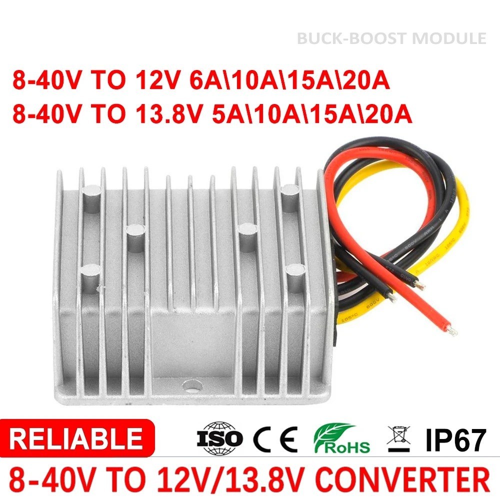 Boost Buck Converter DC 8-40V-DC 12V 13.8V Solar Voltage Stabilizer Regulator
