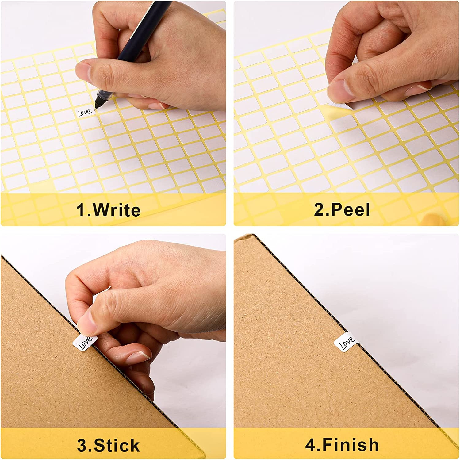 2940Pcs Matte Small White Labels Stickers Blank Labels Removable Price Tags