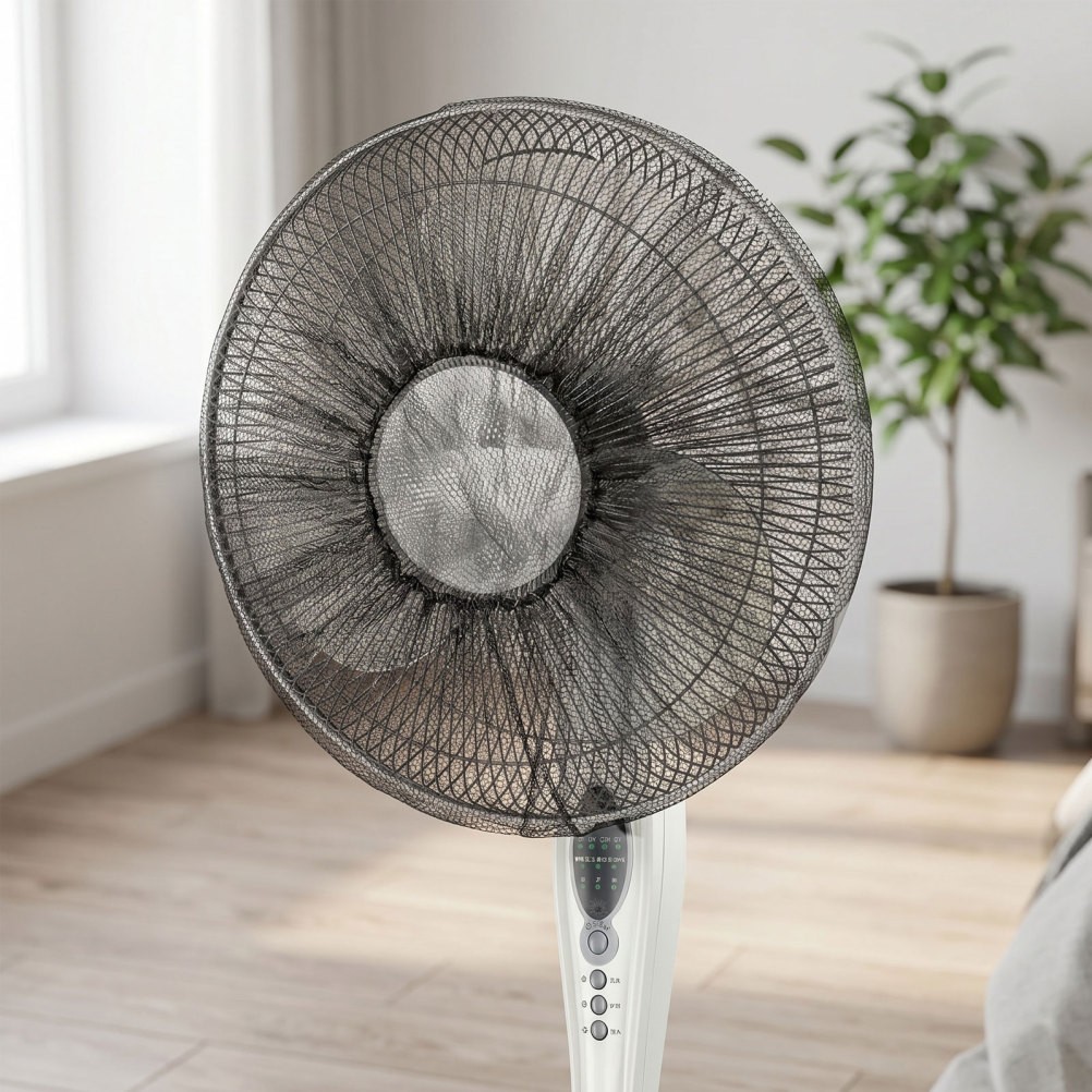Childproof Black Round Fan Protective Net Dust Cover for Household Fans