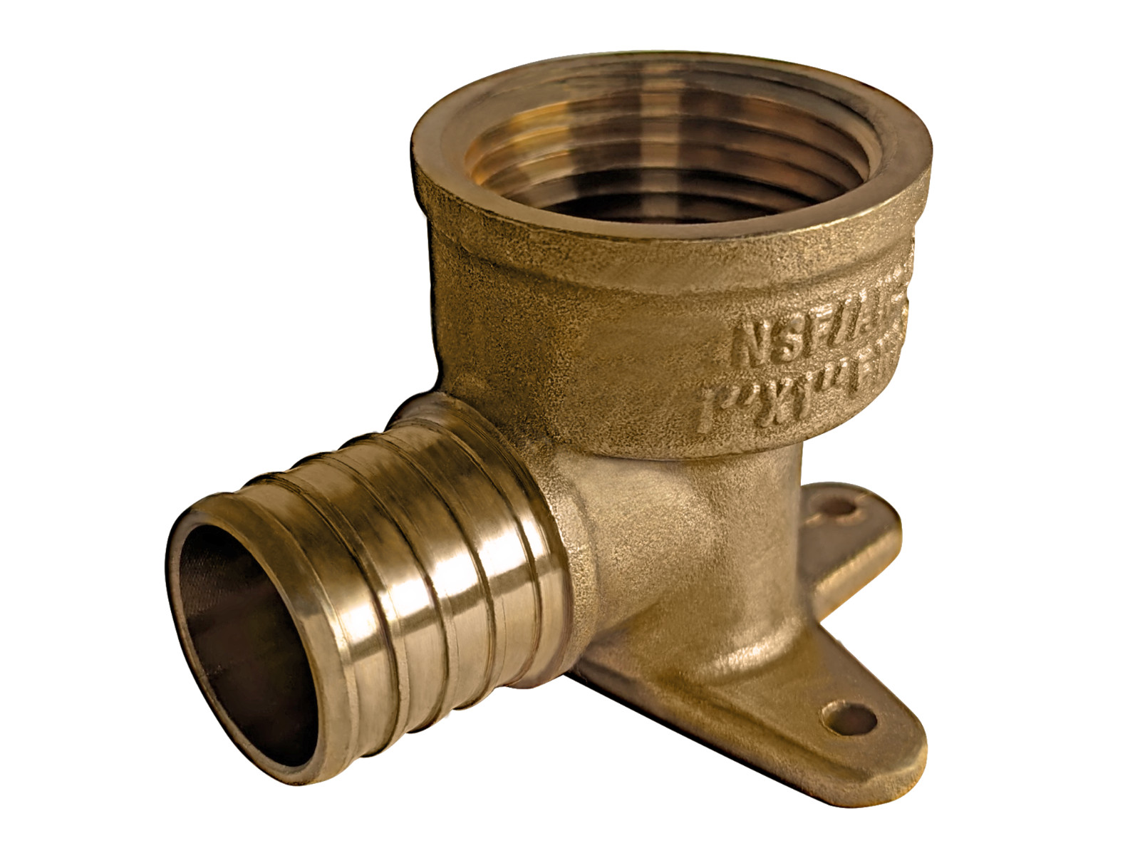 2 Packs XFITTING 1″ Pex B x 1″ Female NPT Threaded Drop Ear Elbow, Lead Free