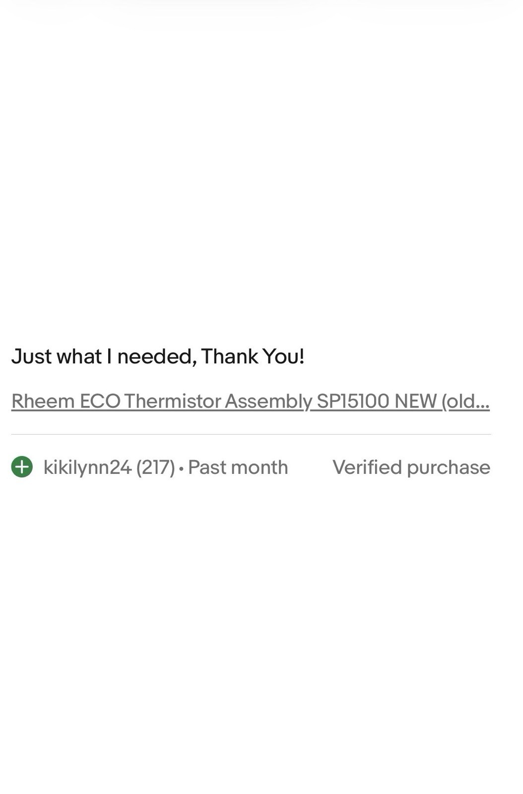Rheem ECO Thermistor Assembly SP15100 NEW (old stock) Qty-1 Free Same Day Ship!