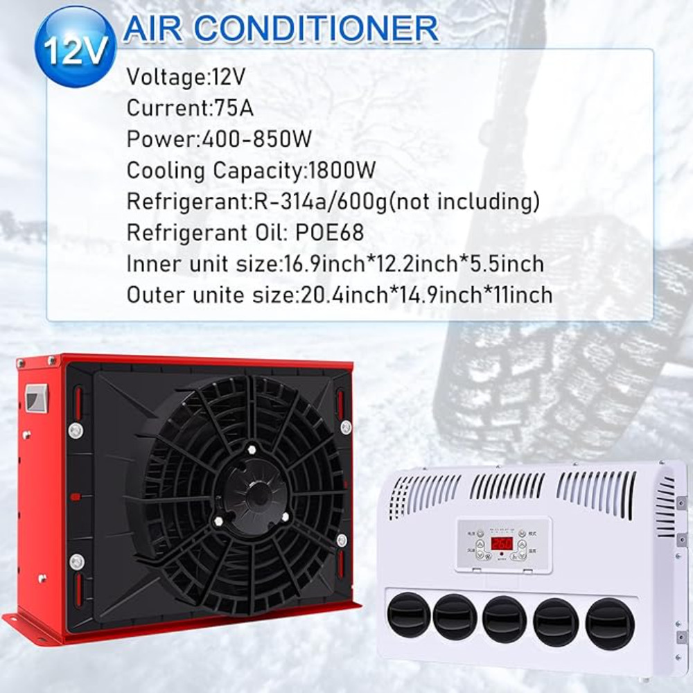 Universal Air Conditioner A/C Kit For Car Cab Bus RV Semi Truck 12V High Quality