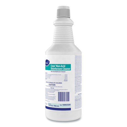 Diversey Crew Neutral Non-Acid Bowl and Bath Disinfectant, 32 oz Bottle, 12/CT