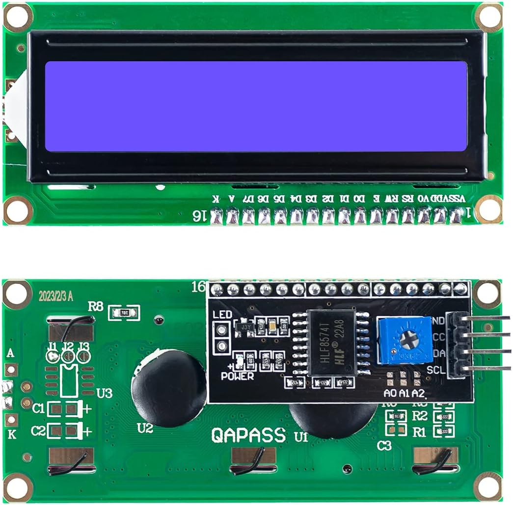 3Pcs I2C IIC 1602 LCD Display Module 16X02 LCD Screen Module for Arduino Raspber