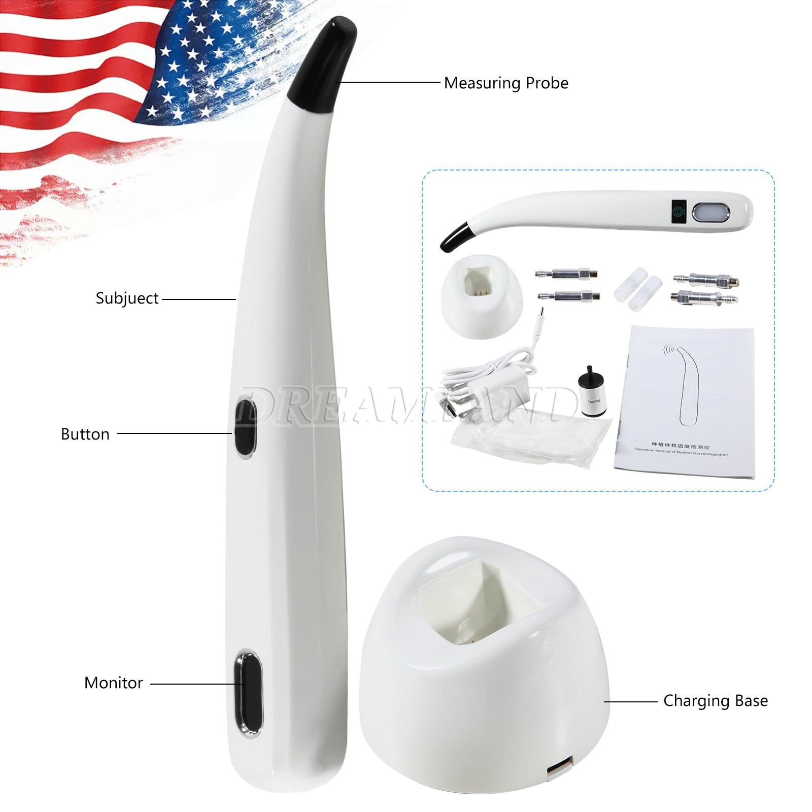 10 NSK PANA MAX Style Dental High Speed Push Button Handpiece 4 Hole Fit SANDENT