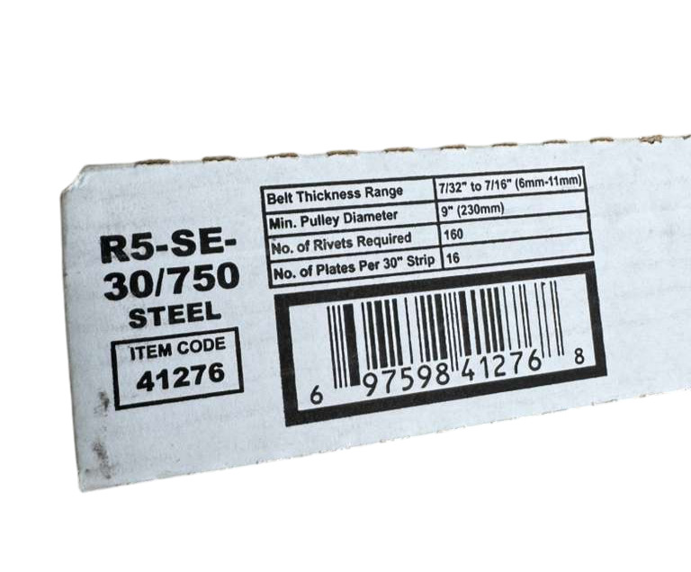 Flexco R5-SE-30/750 Scalloped Edge Mechanical Fastener Strips for Conveyor Belt