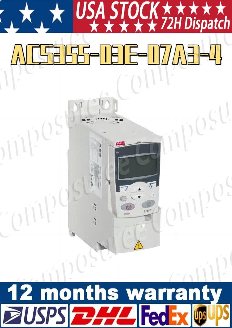 ACS355-03E-07A3-4 ABB Inverter Pn 3.0kW, I2n 7.3A IP20【New and Sealed】No Keypad