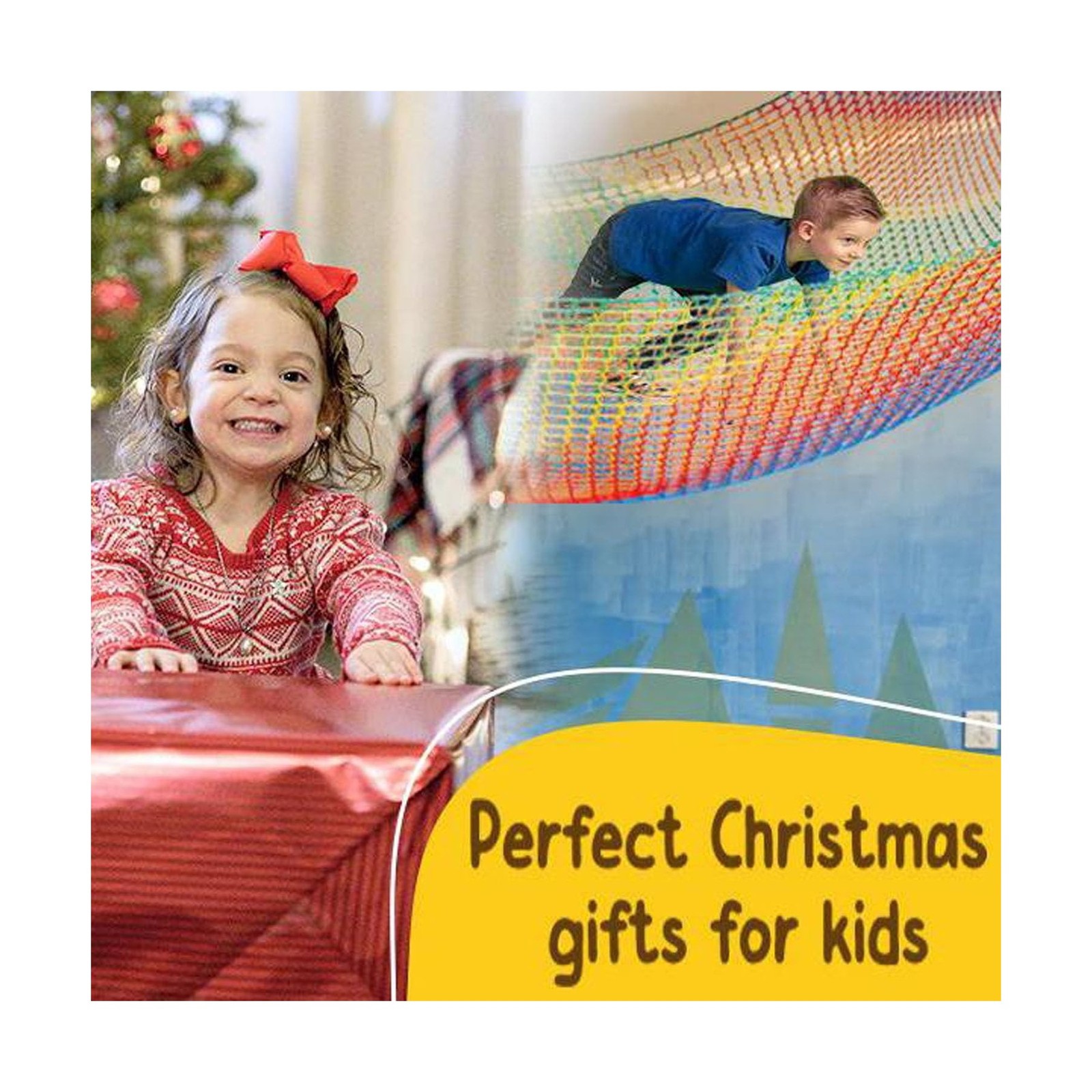 Climbing Net for Kids – 3.3FT x 9.9FT Double Layers Heavy Duty … FAST USA SHIP