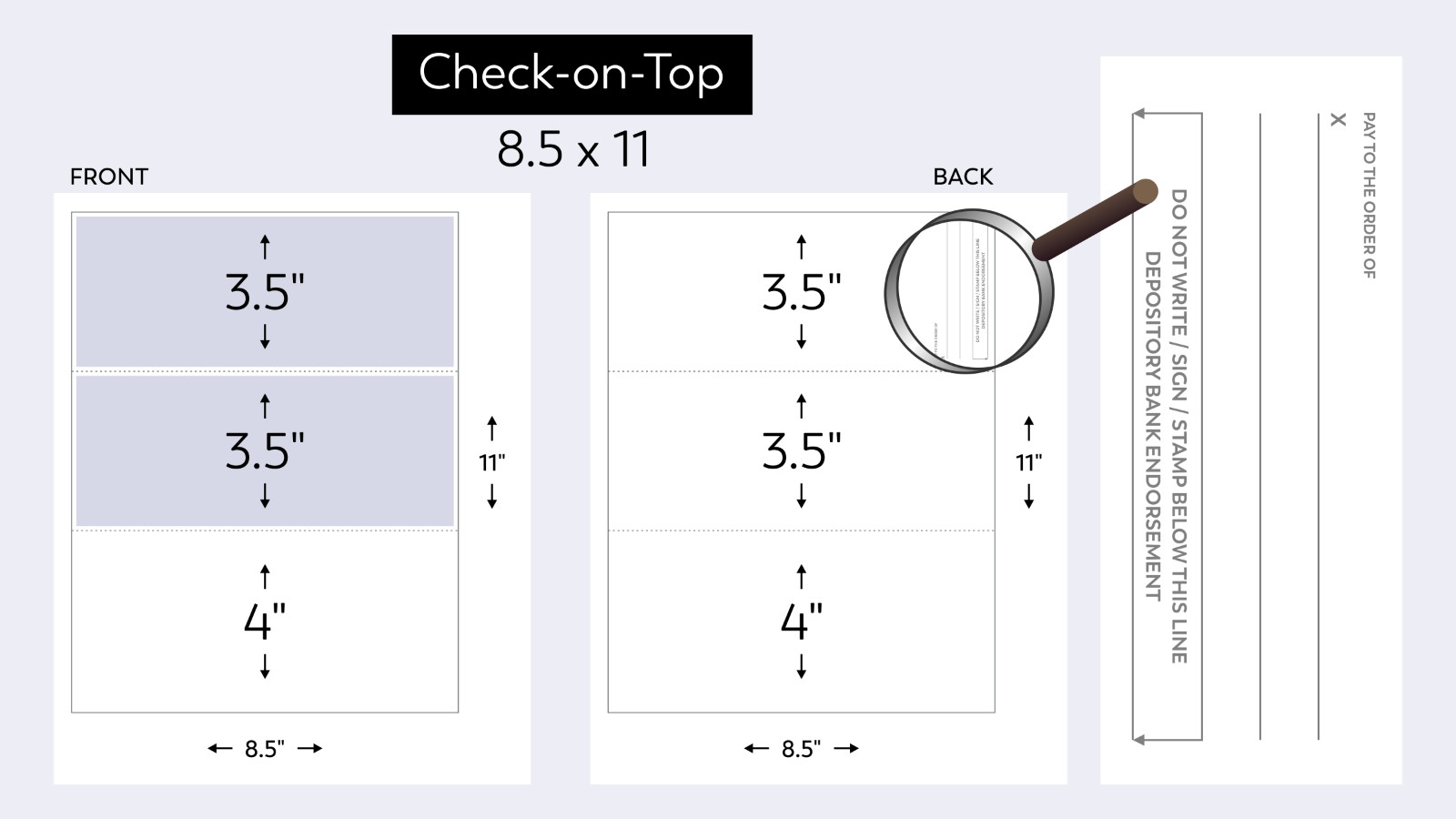 500 Blank Check Stock Paper – Check on Top – Green/Red Cubed – «High Security»