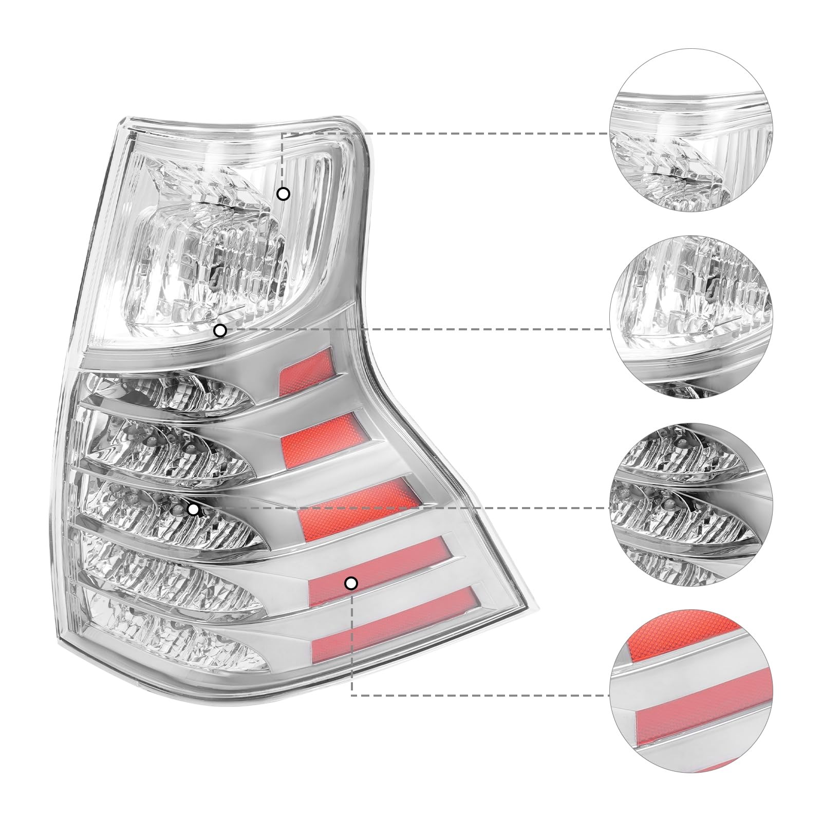 Rear Inner Tail Light Assembly for 2014-2023 Lexus GX460 LED Halogen 8155160B31
