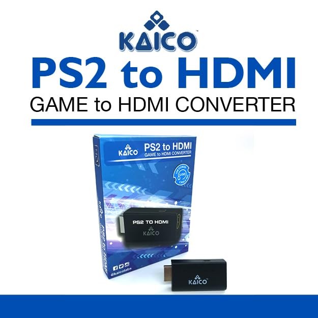 Kaico Edition HDMI Adapter for Playstation 2 – PS2 to HDMI Converter | Plug & Pl