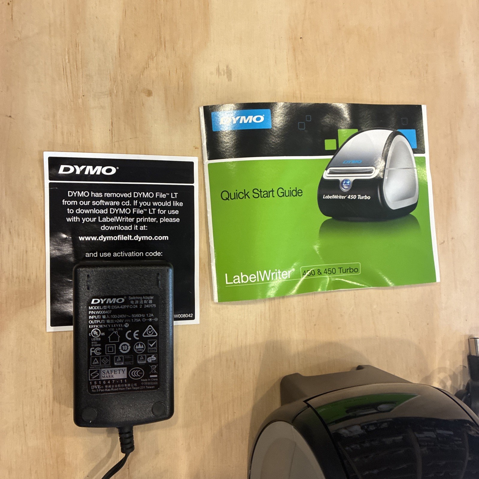4467) Dymo LabelWriter 450 Turbo Thermal Label Printer w/Power & USB Cable