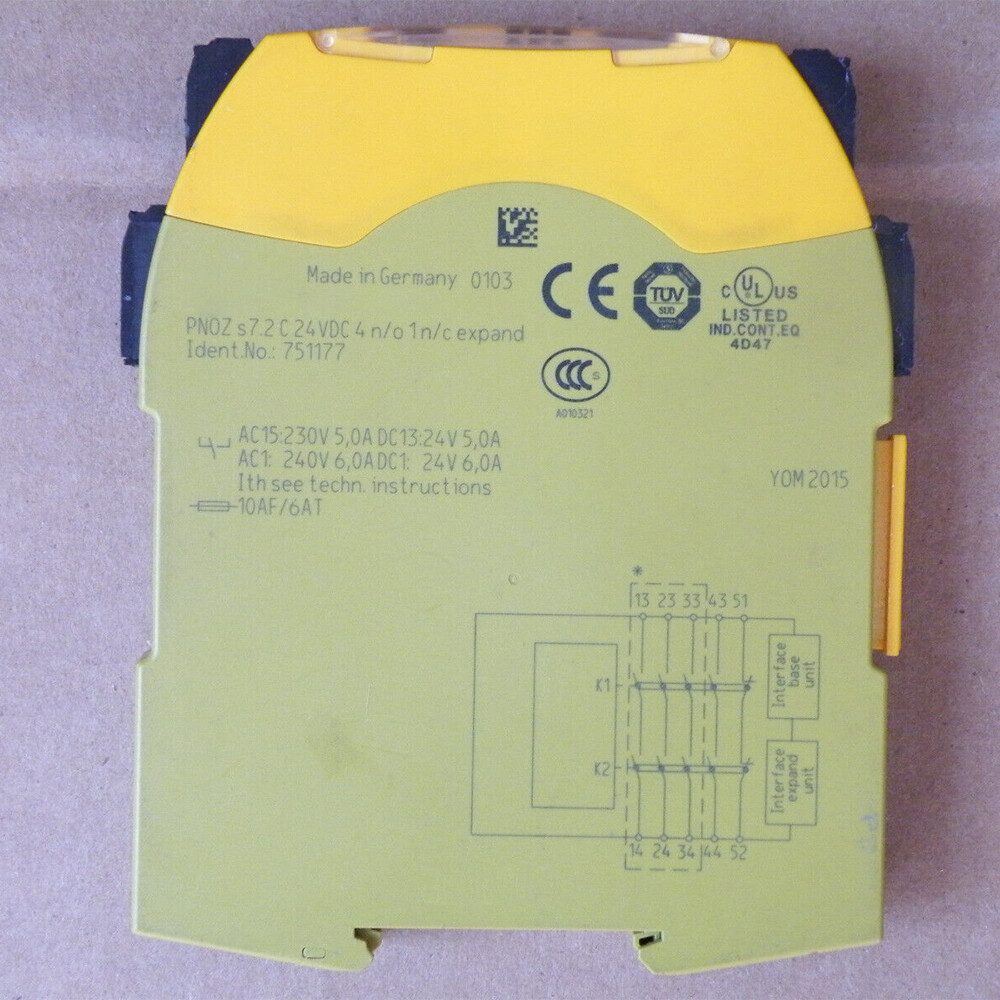 751177 Safety Relay Module For Pilz PNOZ s7.2 C 24VDC 4 n/o 1 n/c Expand