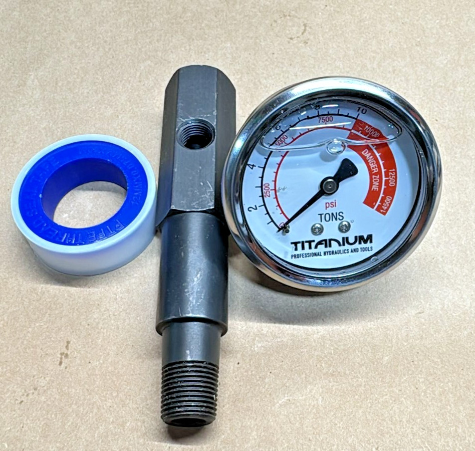TPH Enerpac GA45GC Style Gauge AND Adaptor UP TO 14000 PSI Gauge CR400 BEST ONE