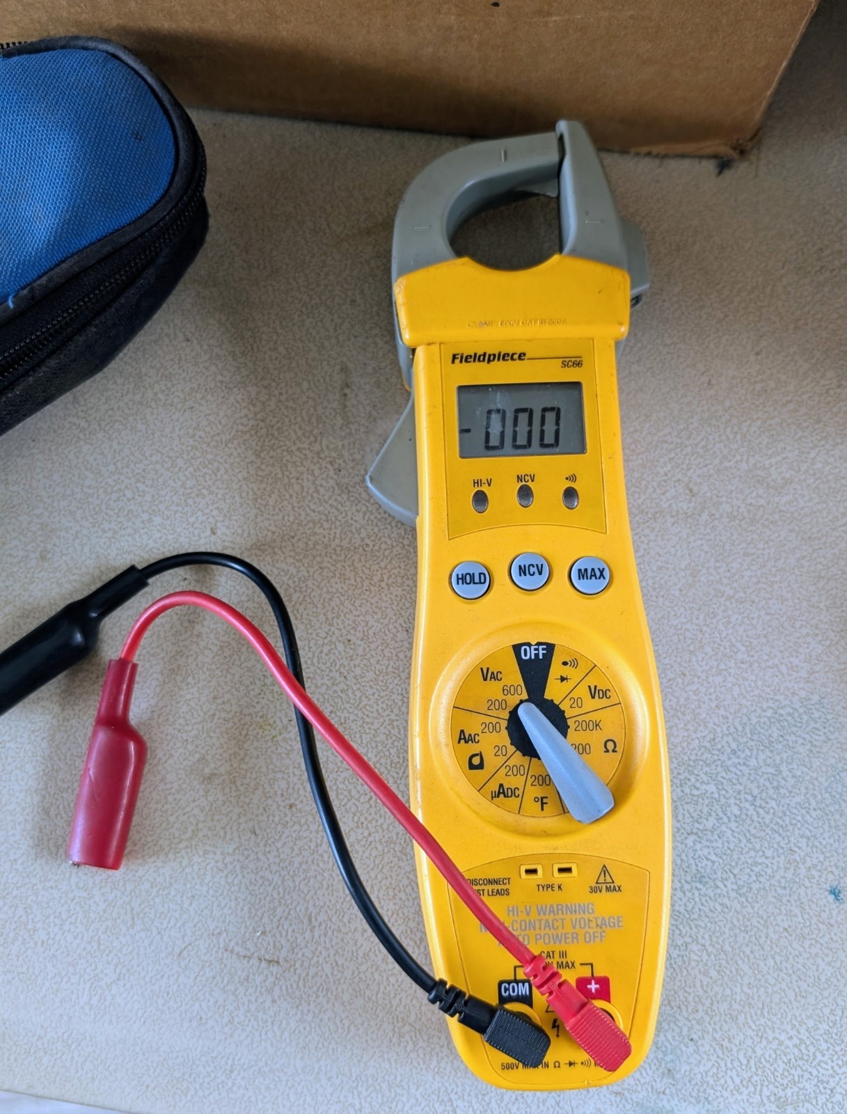 Fieldpiece SC66 Wireless Power Clamp Meter W/HVAC Temperature Clamp- Used